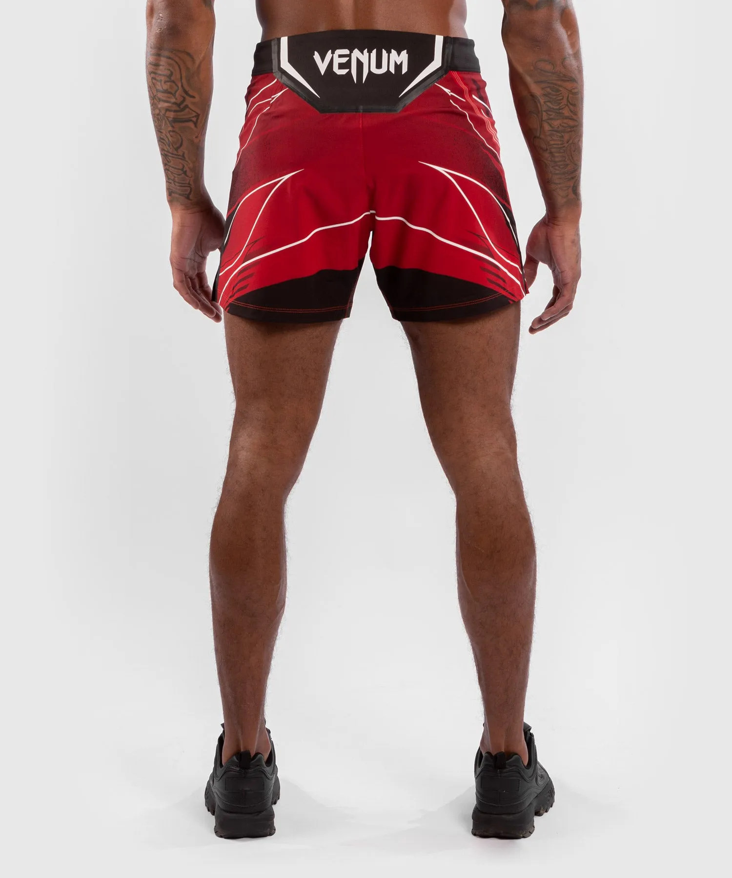 Mens UFC Venum Authentic Fight Night Shorts - Short Fit - Red Optimized