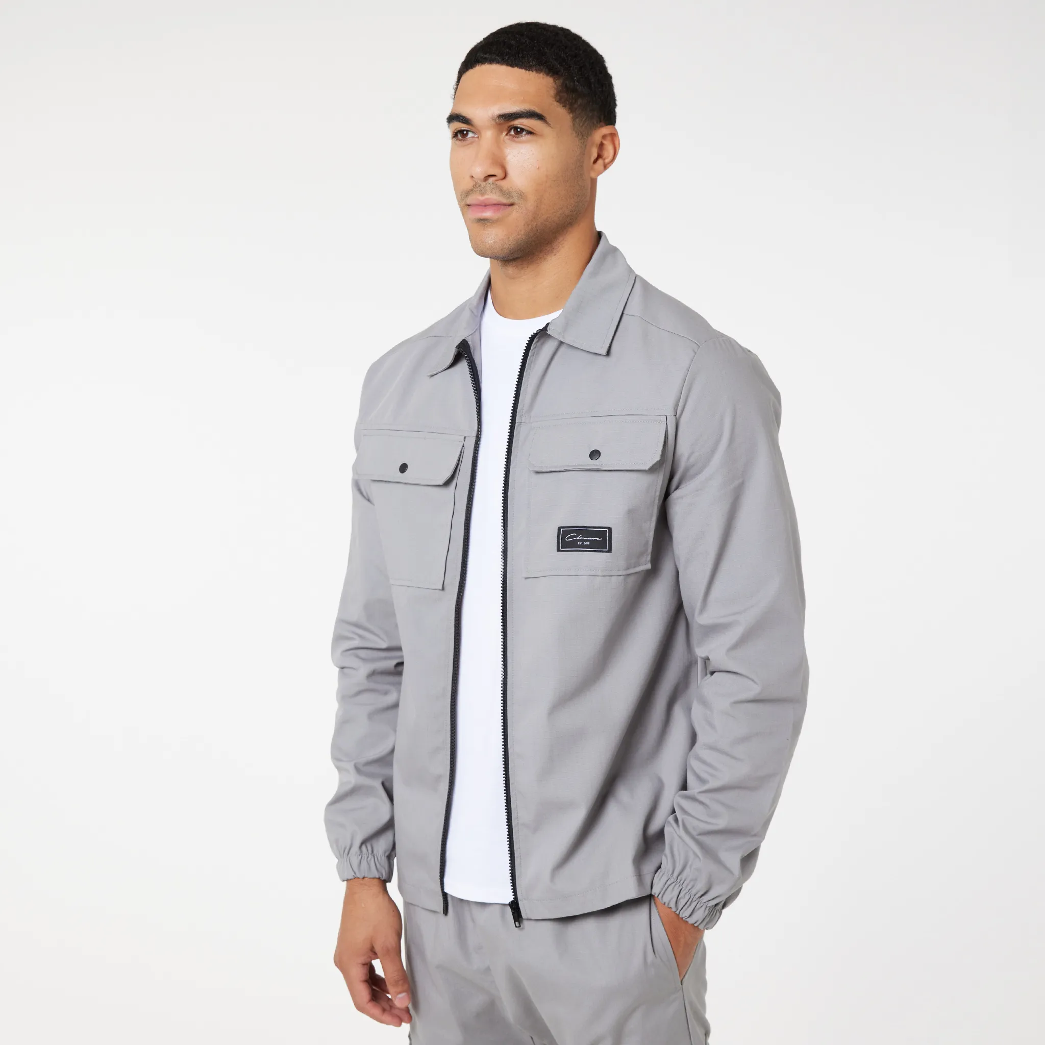 Utility Overshirt | Ice Grey