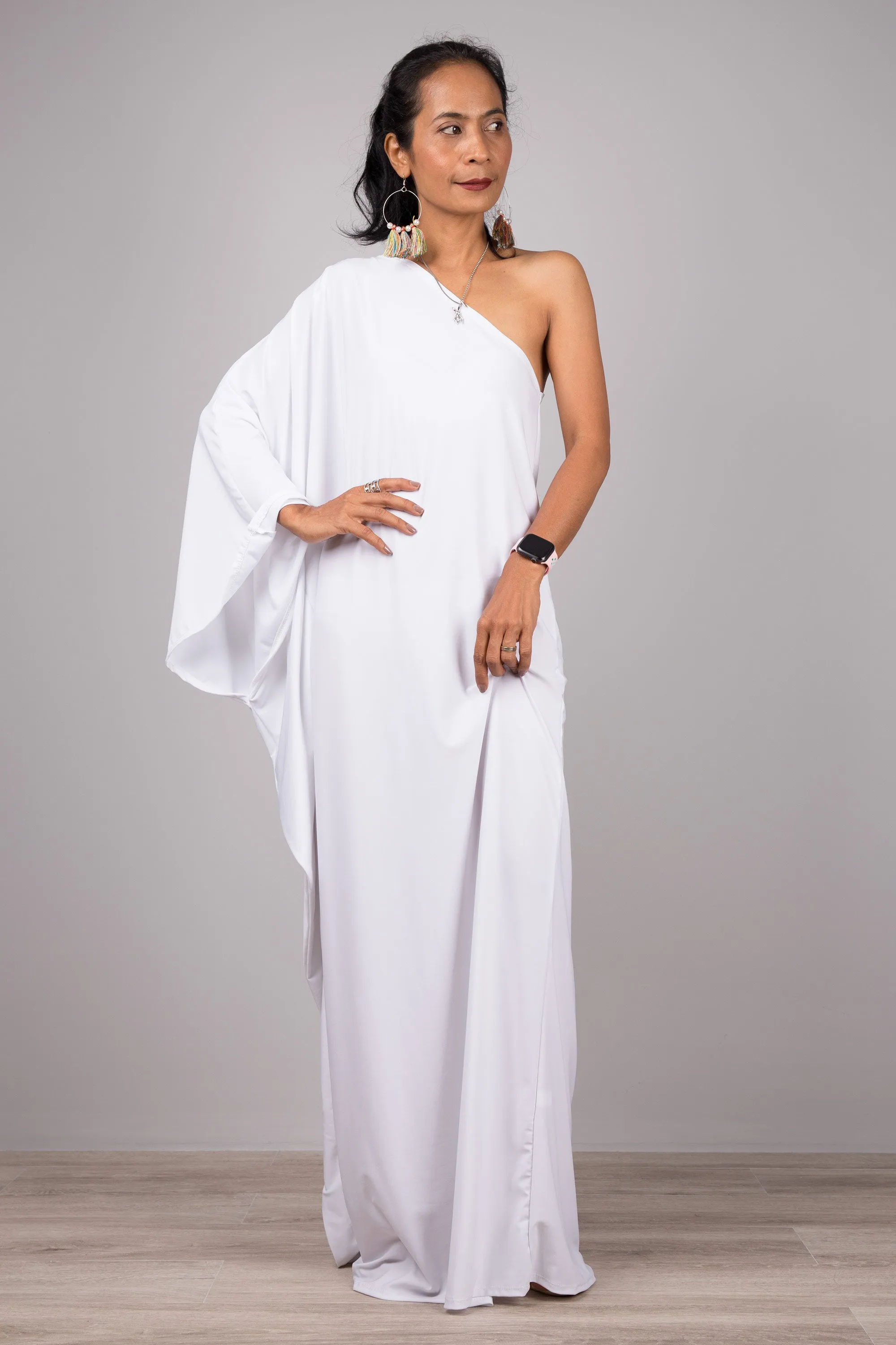 White one shoulder dress