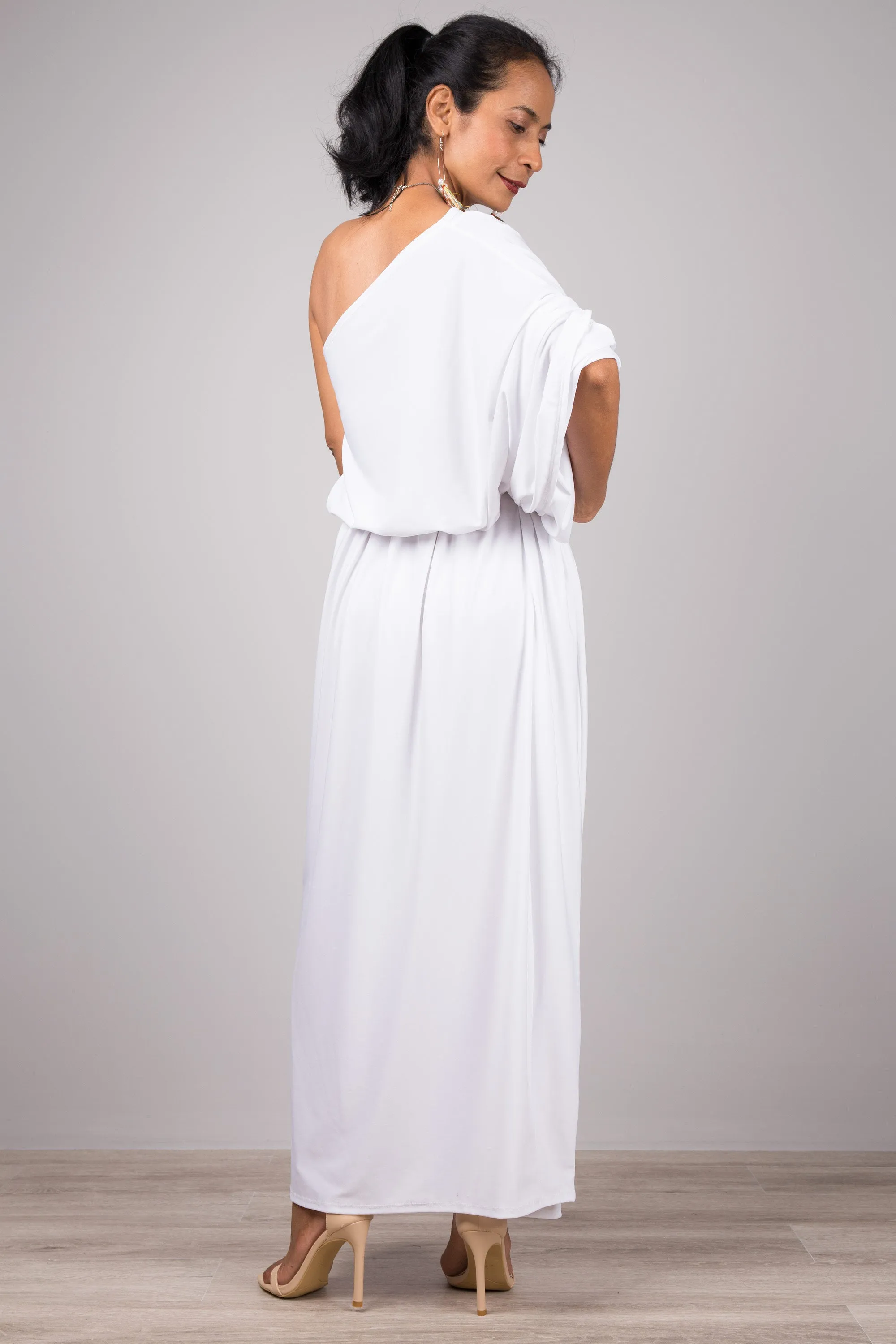 White one shoulder dress