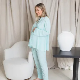 Women's Maternity Long Pyjama Set - Mint